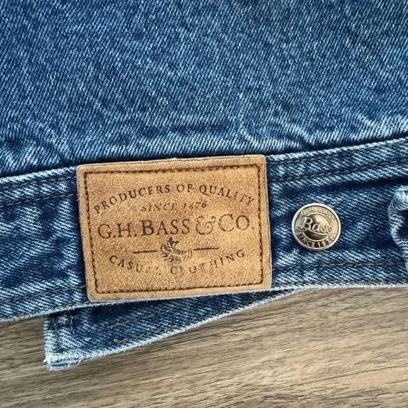 GH Bass & Co Men’s Vinatge Bomber Lined Jean Jackett Size M - Picture 15 of 16